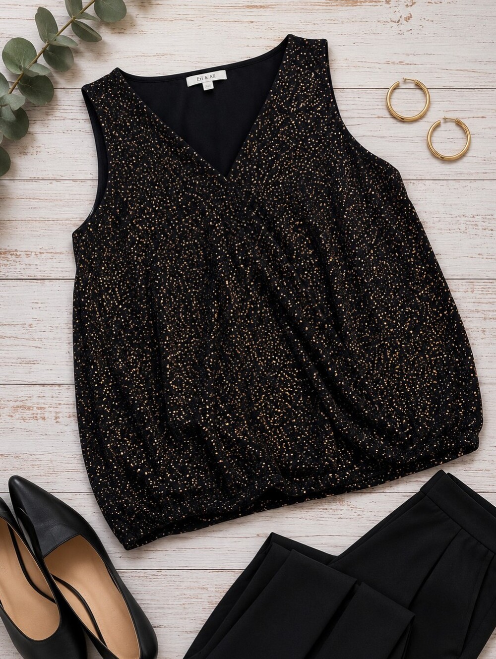 ERI & ALI METALLIC TOP